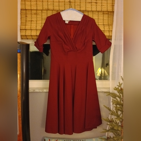 Unique Vintage 1950s Delores Swing Cocktail Dress 2X - Picture 2 of 6